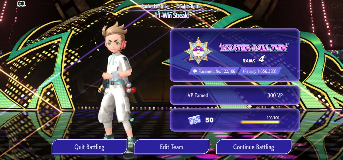 Echoes_artz's tweet photo. Had a 14 game win-streak in champions come to an end recently and kinda wanna gloat a little bout it. #pokemon #pokemonchampions https://t.co/ZCvWIiHHYj