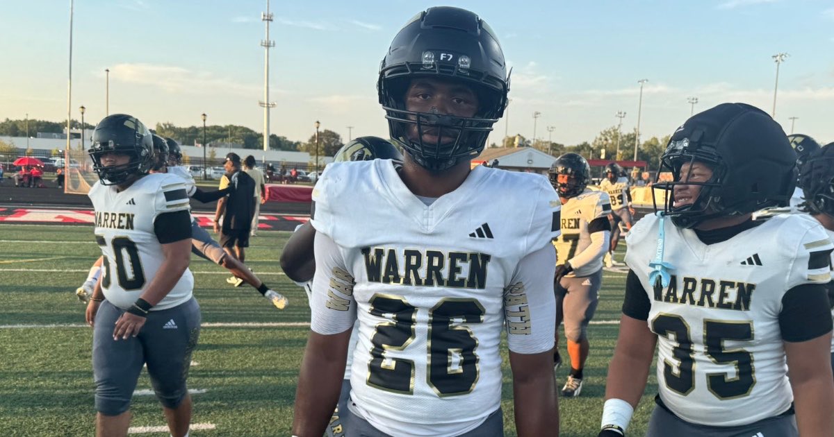 HunterShelton_'s tweet photo. Iowa RB commit Keyon Thomas had a career game on Friday night for Warren Central vs. Lawrence North:

31 carries, 379 yards, six TDs

Read: https://t.co/b4S0Gsalqe https://t.co/miBtN6cwsE