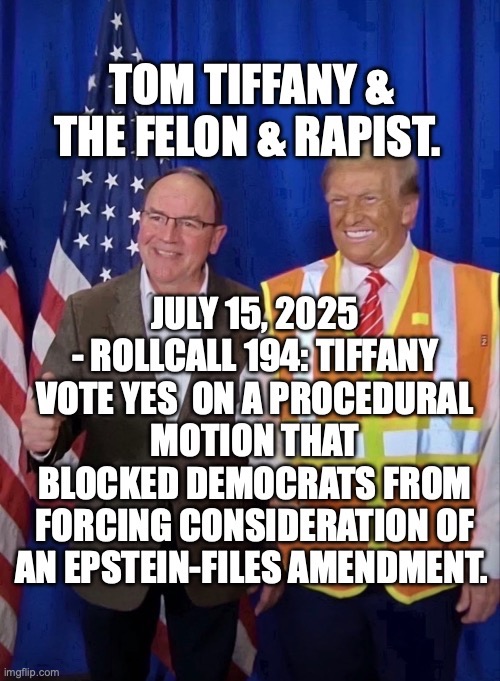 Cornholio7742's tweet photo. @LynnFreedom68 @DanODonnellShow He sure as hell did.

He refused to sign the Epstein files discharge petition version 1 and version 2. You don't seem to mind that because you're a sick piece of shit who has no issue with child rapists being protected https://t.co/KecSvTdKql