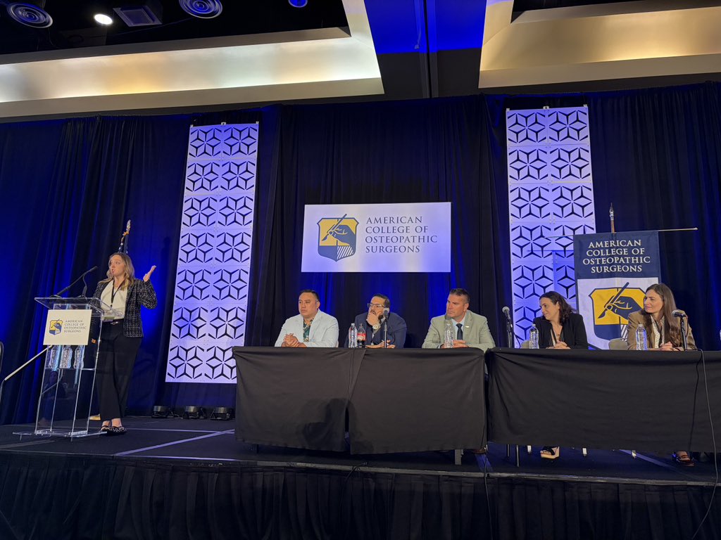 MyaMahankaliDO's tweet photo. Another great job by our @UofAZSurgery residents Lindsey Butts, DO, Ivy Stejskal, DO & Margaux Baatz, DO presenting trauma cases to an expert panel at #ACOSACA2026 which included the incredible Christina Colosimo, DO! https://t.co/J0sfEbLTIK