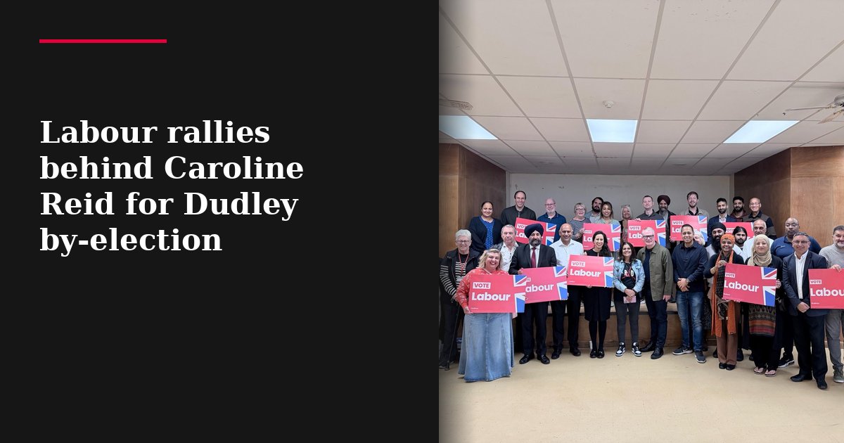 LabourHome_'s tweet photo. 🌹

Labour has launched its campaign for Caroline Reid in Dudley’s St James’s ward by-election, with @SoniaKumarMP, Smethwick MP Gurinder Singh Josan and mayor @RichParkerLab joining local activists.

“We have an excellent Labour Party candidate, Caroline Reid, so do get involved and help defeat Reform,” Josan said.

Polling day is Thursday 29 October.

Read more 👇
https://t.co/55PKUpjLpD