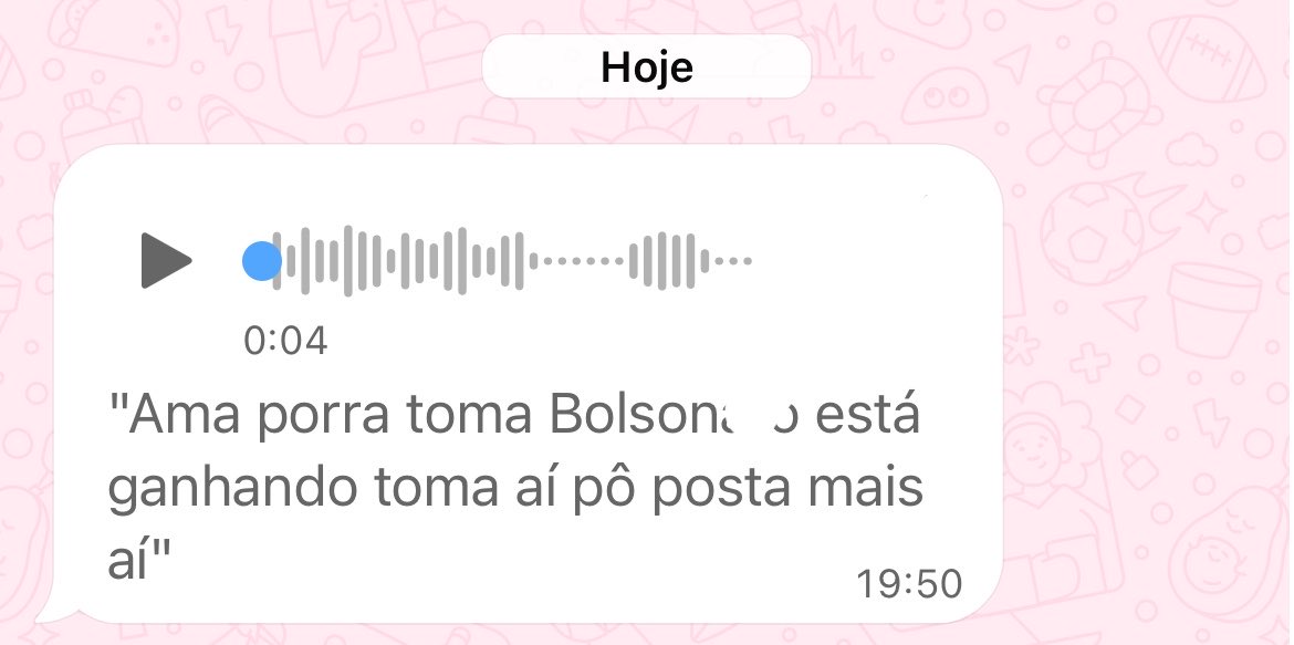 offdajuba's tweet photo. meu ex mandando mensagem pra falar do candidato dele morro bloqueio agora ou agora https://t.co/Kcfb5XnBzP