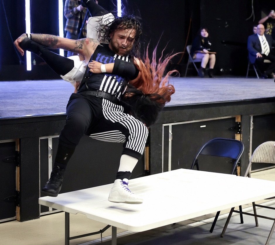 rdykhuizen's tweet photo. @_VIPRESS and @Atticus_Cogar stage diving in Alaska! #GCWSequel @GCWrestling_ https://t.co/2JPS6M75ig