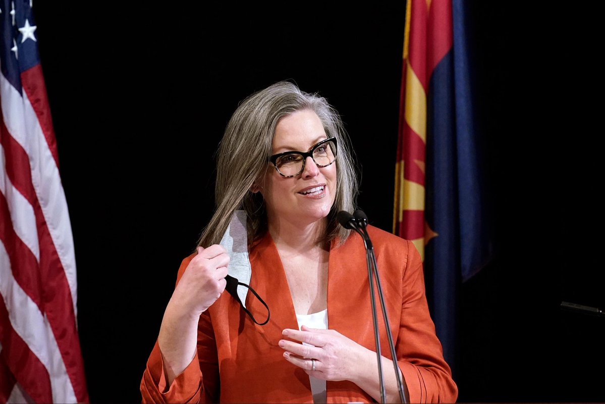 andybiggs4az's tweet photo. Twelve times the Legislature sent Katie Hobbs a bill to secure Arizona. Twelve times she said no.  She vetoed a bill notifying Border Patrol when a person arrested for a crime is unlawfully present. SB1055.  She vetoed a bill letting local police help enforce immigration law. SB1164.  She vetoed a bill funding border security through the air mobility fund. SB1457.  She vetoed the same hospital reporting bill twice, in 2025 and again in 2026. SB1268 and SB1051.  Arizona is the border. We do not get to look away. She did.