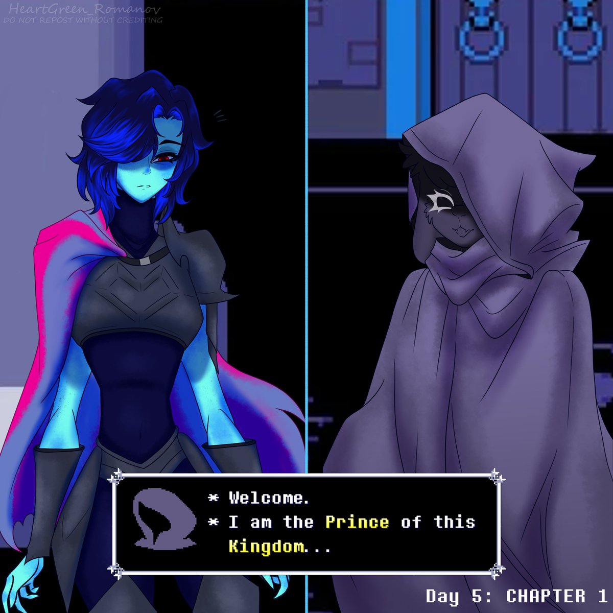 HeartgreenY's tweet photo. Day 5: CHAPTER 1 

The first time they met... and their faces collided...

(sort of...👀)

[ #kralseitober2026 #kralsei #deltarunefanartㅤㅤㅤㅤ #kris #ralsei #deltarunechapter5ㅤ #deltaruneart #deltarunechapter1 ] https://t.co/2z89EQuUe9