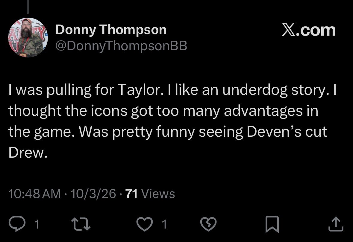 tightfits's tweet photo. king donny being a taylord stan #bb28 https://t.co/ekrGdtNzdi