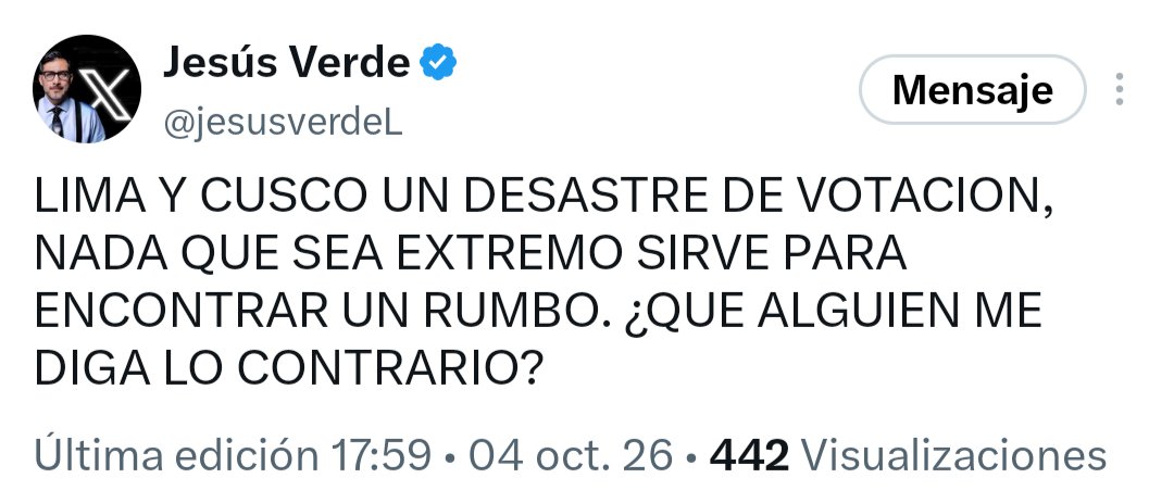 LaSalitadelSin's tweet photo. Este pobre diablo comparando a López Aliaga con Verónica Mendoza. Este es el resultado de años de felación periodística a Alan 🍆🫦 https://t.co/gvqrQExk4l
