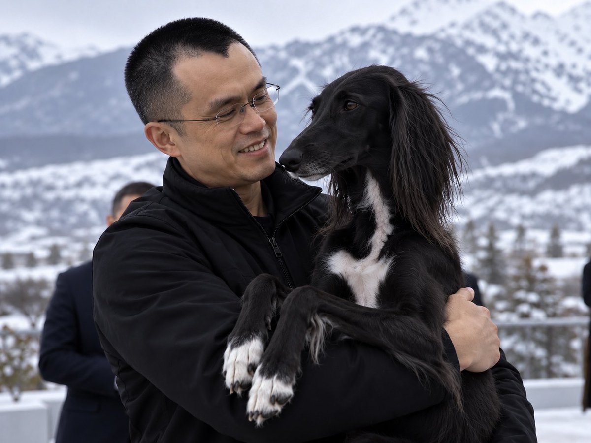 QR_EDITORIAL's tweet photo. 🐕 Kyrgyzstan’s President Gifted CZ a Taigan

Binance founder Changpeng Zhao received a Kyrgyz Taigan selected by President Sadyr Japarov

CZ hasn’t revealed its name yet. When he revealed Broccoli in 2025, a memecoin with the same name hit $176M in market cap that day https://t.co/ybe6aseODP