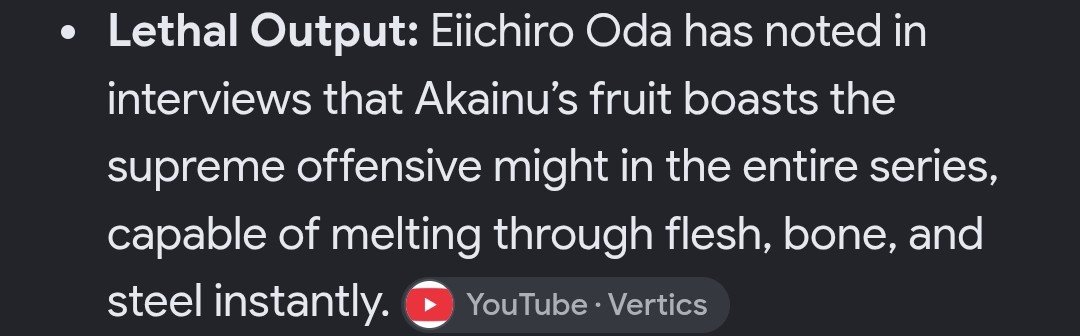 Faizorrr's tweet photo. @IgorFella @Hadicina619 @KingOfLighting Hm i agree imu wields a completely different supernatural power we cannot put him in this conversation friend but imu aside akainu easily takes the position even with no awakening yet https://t.co/dUpa1GVBRS