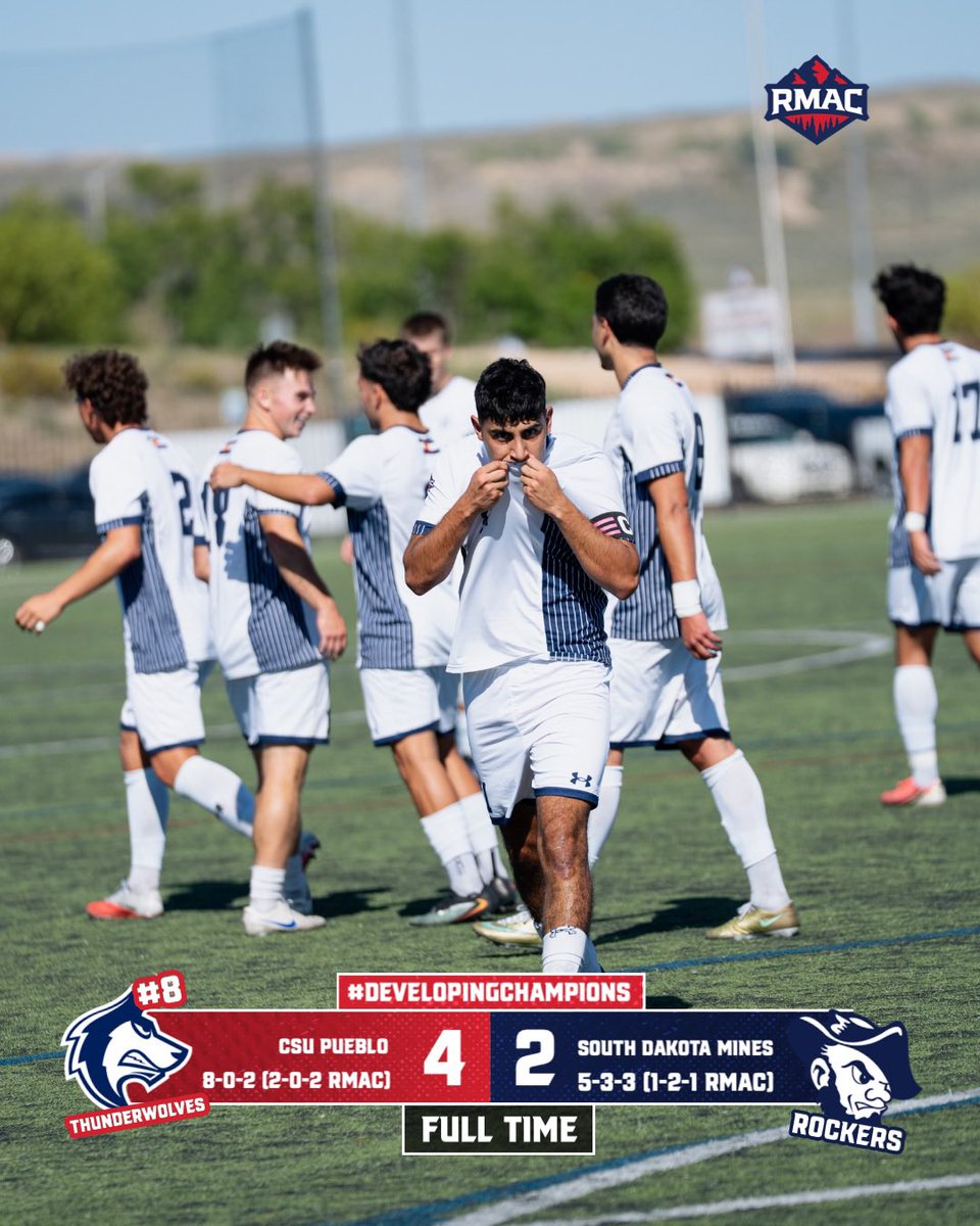 csupmsoccer's tweet photo. 🚨 🐺 FOUR GOALS. ANOTHER PACK WIN.

Brandon Sanchez finds the back of the net TWICE, while João Lutz and Juan Pablo Orozco Soto add goals of their own as the No. 8 ThunderWolves roll to a 4-2 win over SD Mines! 🔥⚽️

STILL UNBEATEN. 😤

#DevelopingChampions #ThePackWay https://t.co/t71t8Ig9np