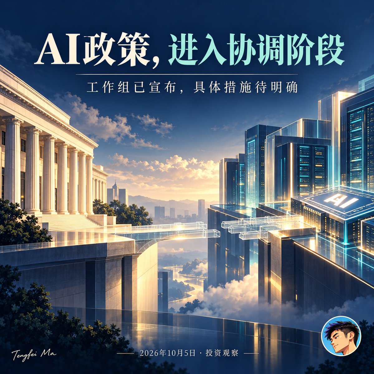 MTengfi's tweet photo. 美国10月4日正式宣布成立AI工作组，但具体监管措施尚未明确。看英伟达等AI公司，接下来值得跟踪的是：安全要求如何影响产品部署、客户采购和企业成本。成立工作组只是起点，实际影响还要看后续措施。 https://t.co/m74qp1JNQP