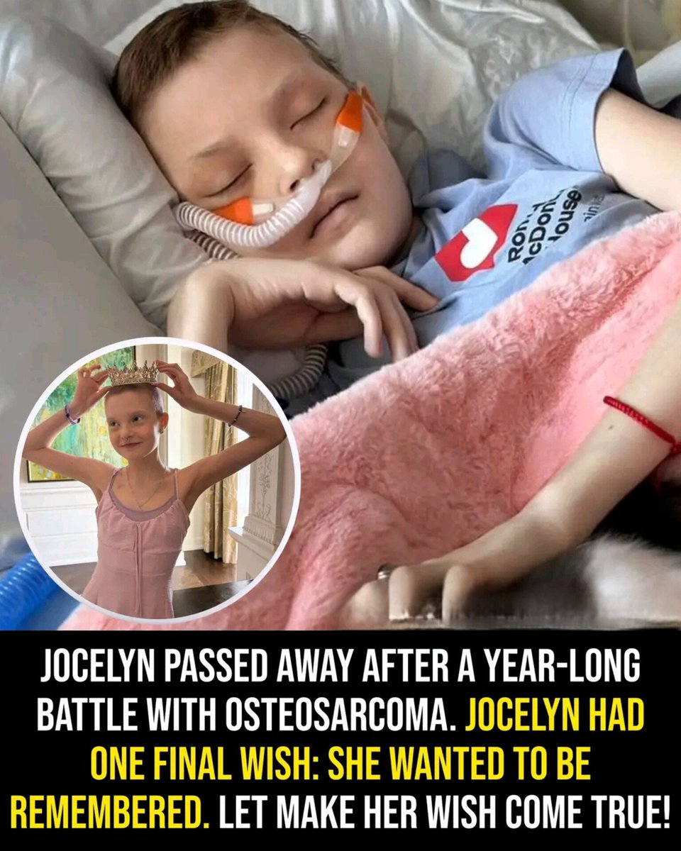 AdaugoAguiyi's tweet photo. 💔 JOCELYN DIDN’T L⁰SE HER B@TTLE WITH ÇANÇER. SHE CALLED IT A DRAW.

At just 12 years old, Jocelyn passed away after a year-long f1ght with osteosarcoma, a rare and aggr£ss!ve form of b⁰ne çançer.

But before she passed, she left her mom with something she wanted everyone to understand:

Please don’t say she lost her b@ttle.

Jocelyn put it in her own words:

“Cancer was in her body, we tried everything to stop it, and in the end we called a draw.” 💔

She went through çhemøtherãpy, rad1ation, major sürgéry, clinical trials, and so much more as the çançer continued to spread.

But through it all, her mom, Amanda, tried not to let çançer take away the life they still had together.

Whenever Jocelyn felt well enough, they went shopping. They exchanged gifts. They laughed. They made memories.

They lived. ❤️

And before she left this world, Jocelyn had one simple wish…

She wanted to be remembered. 🥺❤️

So today, I want to remember her for who she truly was—not just a child who had çançer, but a daughter who was strong, funny, kind, deeply loved, and incredibly brave.

Her life may have been short, but her story reached people she never even had the chance to meet.

Please keep Amanda and Jocelyn’s entire family in your prayers as they continue to navigate this heartbre@king loss. 🙏🏽

May God comfort them, give them strength on the h@rdest days, and remind them that Jocelyn’s life mattered and she will never be forgotten.❤️

Rest peacefully, beautiful Jocelyn. You were loved, you were here, and you will be remembered. 🙏🏽💔
