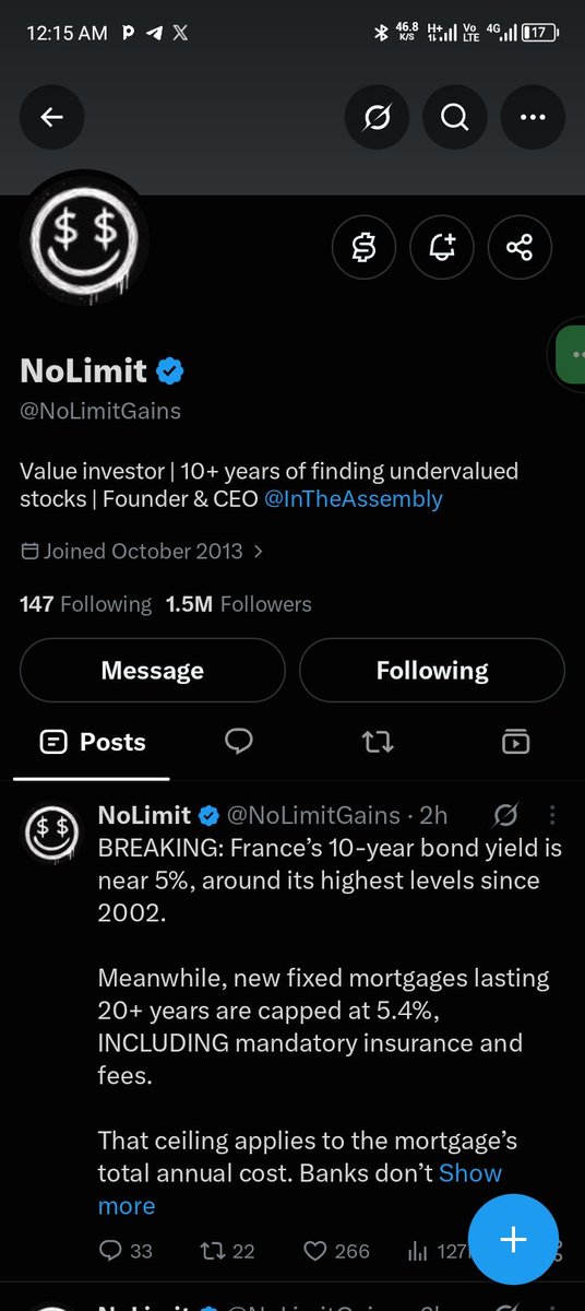 williamcookz's tweet photo. @NoLimitGains Following you legend https://t.co/Gw8jI3KDno