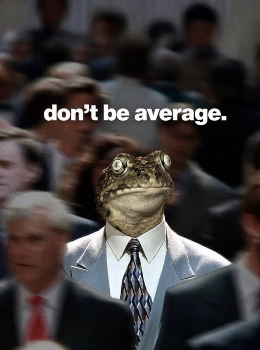 frongcommunity's tweet photo. don't be average. be a $frong. https://t.co/jXeREMnySO