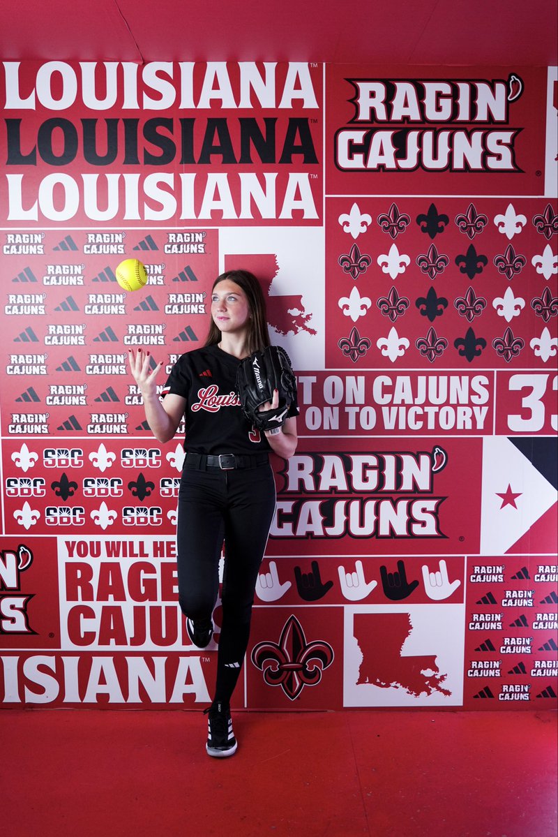 MSavage2028's tweet photo. I am beyond excited to announce that I have verbally committed to continue my academic and athletic career at the University of Louisiana! 
Thank you to all the coaches who have pushed me to become a better player and person and for always encouraging me to work hard. Coach John @GoldLevelSB, @Coach_KatSharp, @mayers357, Coach Dan @invinciblesperf Coach Adam, Coach Chip, Coach Sean, @UnityAttard, 💜💛, my @RBCSoftball coaches ☘️@UnityCoachJosh  and every coach I have shared the field with. Most importantly, thank you Mom and Dad for everything you have done for me and for all the time, sacrifices, and support you have given me. Thank you to Brayden and Delaney I couldn’t ask for a better brother & sister who have always supported me.  And my Nana who never misses a game. I would not be where I am today without you all always cheering me on and helping me chase my dreams. I am so thankful for everyone who has been a part of my softball journey and helped me get this far. Lastly thank you the @RaginCajunsSB Coaches for believing in me and for giving me this opportunity! Coach Ally, Coach Lacy, Coach Ship,Coach Kyle and Miss Monica I cannot wait to get to Lafayette!!!!!!
GEAUX CAJUNS! 🤟