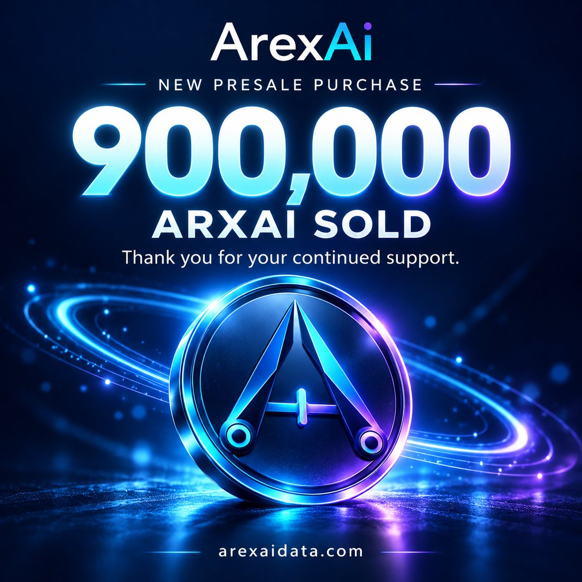 ArexAIData's tweet photo. 🚀 Another 900,000 ARXAI purchased in the ArexAi presale!

Thank you to our community for your continued support as we keep building ArexAi’s AI-powered data analysis platform.

🌐 https://t.co/5JCO9GxRxF
#ArexAi #ARXAI #Presale #AI #BNBChain https://t.co/F4EvrBGpE3