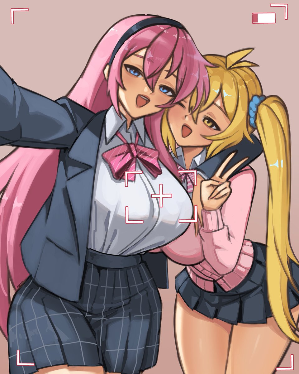 PyoonSai's tweet photo. Day 2: Megurine Luka and Akita Neru 🩷💛 https://t.co/Tp6iXyIR0I