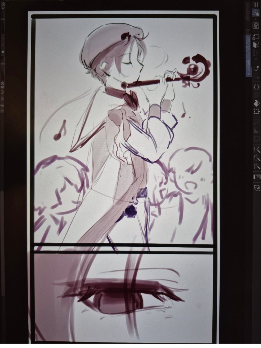 Ikalamity's tweet photo. うらたぬき×ハーメルンの笛吹き男  🍀🎶🪈
(WIP)

#うらたぬ王国の美術館
#浦島坂田船 https://t.co/VlUq10NIuv