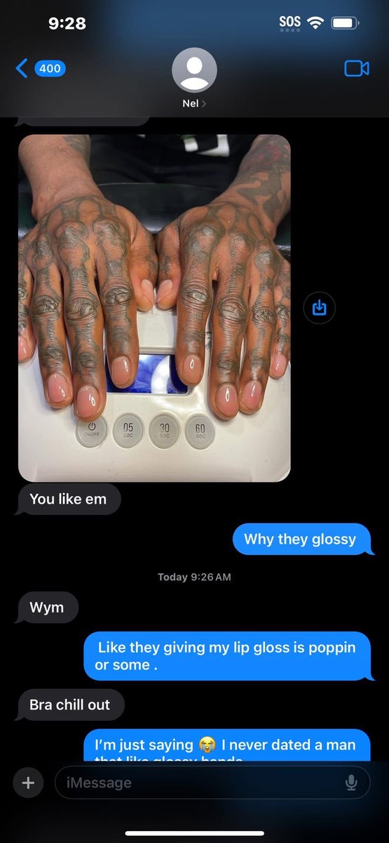 itssthyherinme's tweet photo. Yall I asked my man why his nails were glossy &amp;
look what if he responded https://t.co/AvIfasV6aP
