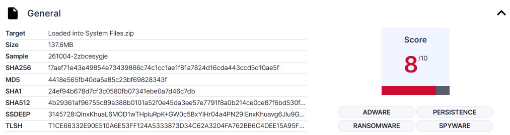 UCPGoA23's tweet photo. VirusTotal (6/64):

SHA-256: f7aef71e43e49854e73439866c74c1cc1ae1f81a7824d16cda443ccd5d10ae5f

https://t.co/PukUlGKyDC

@RecordedFuture 

https://t.co/QVzKKWcnnz

https://t.co/n6X6eYUswS
https://t.co/s8jxSY7lkO

https://t.co/7u0fQuWYde
n = 600+ https://t.co/3g1zlmF8QC