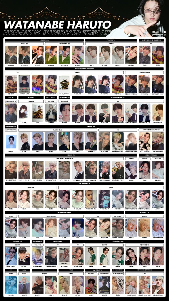 h00niejii's tweet photo. 「haruto full non-album template」

p. 1-4/10

TREASURE HARUTO PHOTOCARD
PC POB BENEFIT MD MERCH
트레저 하루토 포토카드 포카 특전 엠디
トレジャー ハルト トレカ 特典
宝石盒 渡辺 温斗 小卡 https://t.co/SwZ2SUuxra
