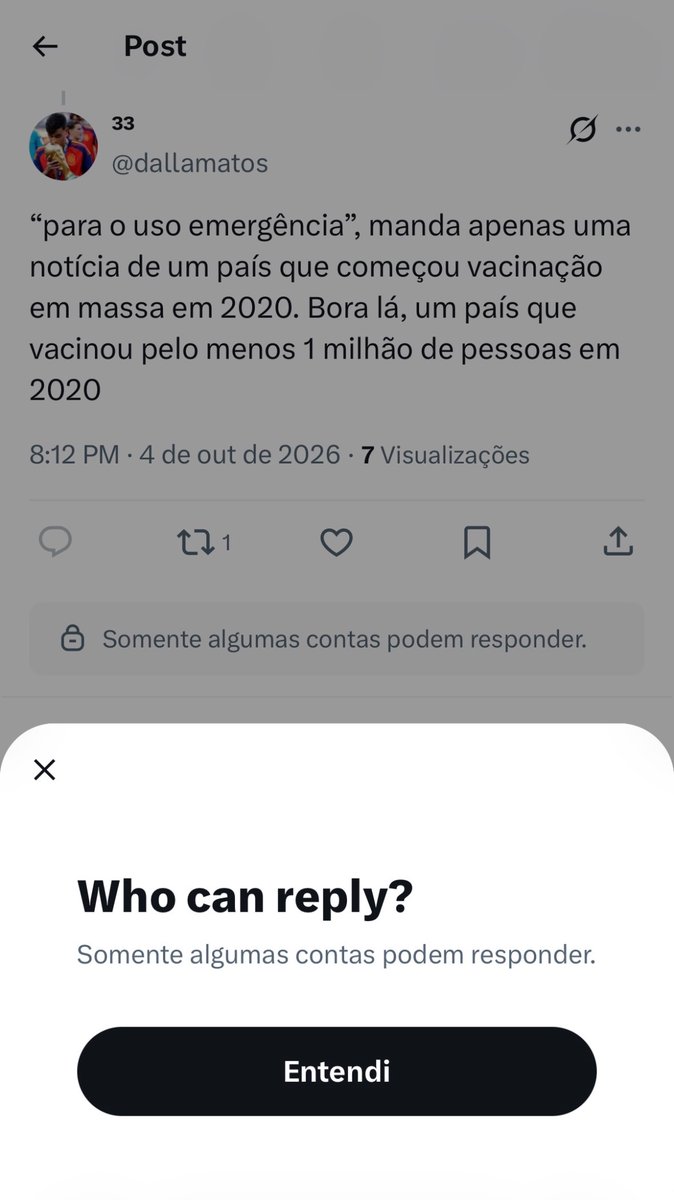 dallamatos's tweet photo. @Lilindinhagaga Nem eu posso me responder imbecil, com certeza fui eu sim https://t.co/R4YfEyJG4Z