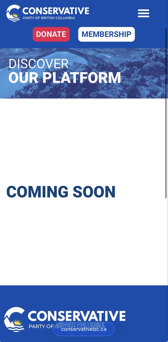 Vitalani3's tweet photo. Be Brave. Vote for Change 🇨🇦 🙌 

OneBC won’t shy away from the hard issues.

The BC Cons’ website has been saying “Coming Soon” for the past 7 days. Voters deserve to know what a party stands for.

#voteforchange #betterBC #voteOneBC https://t.co/QMUgfYHyjF