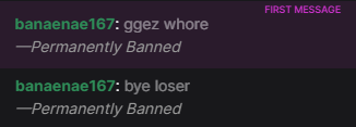 NyantaroFPS's tweet photo. sexist mutes me for comming then comes into my chat to call me a whore! :D  

GSG#0553 https://t.co/dFg4nAYFNM