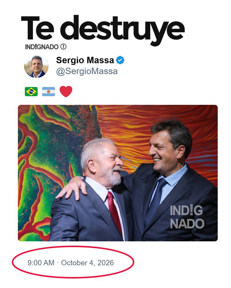 indignadoxd's tweet photo. Massa destruye todo lo que toca. https://t.co/YfcrV73c5e