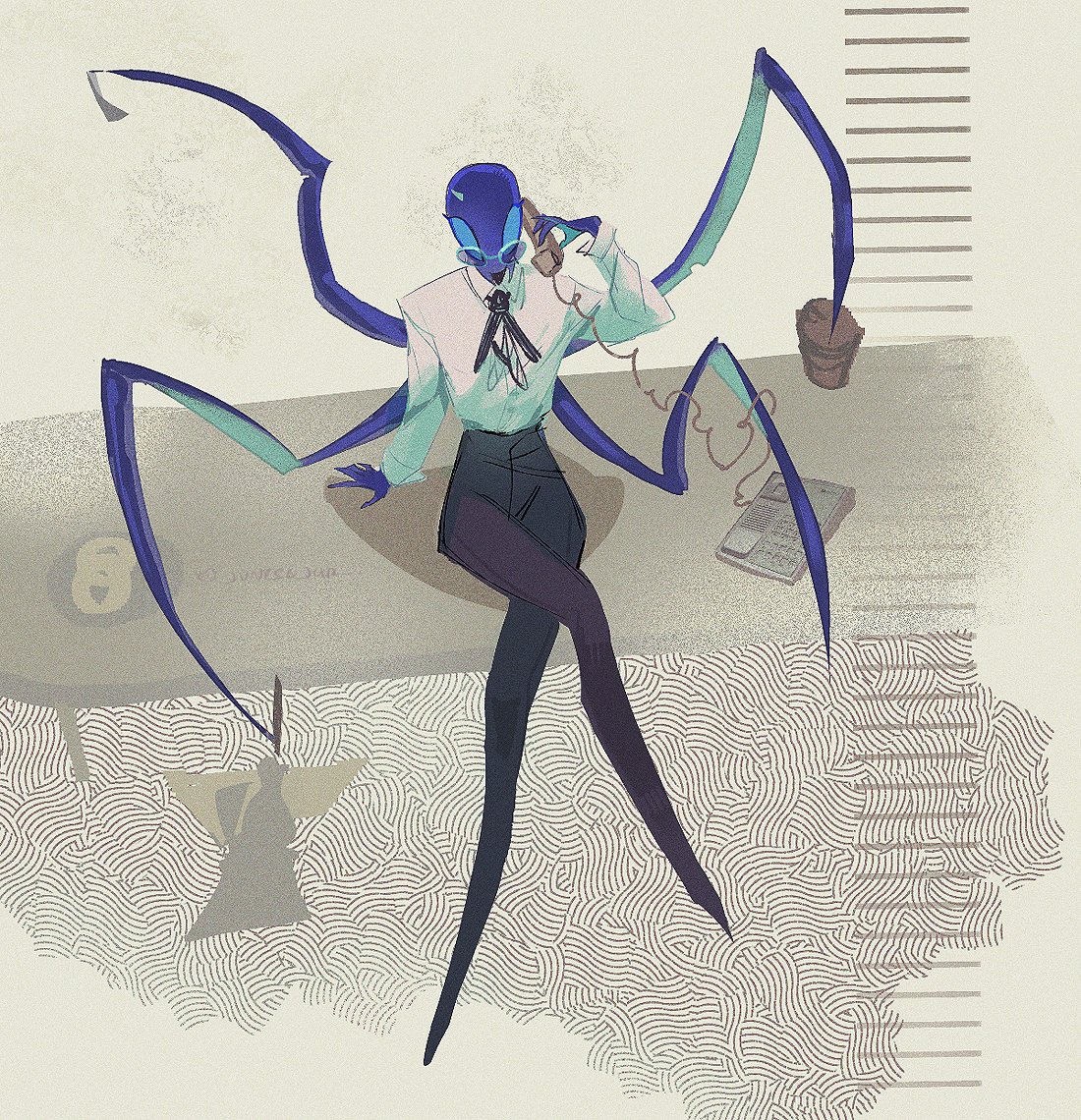 junesejar's tweet photo. office spider https://t.co/S7ytfe99Ir