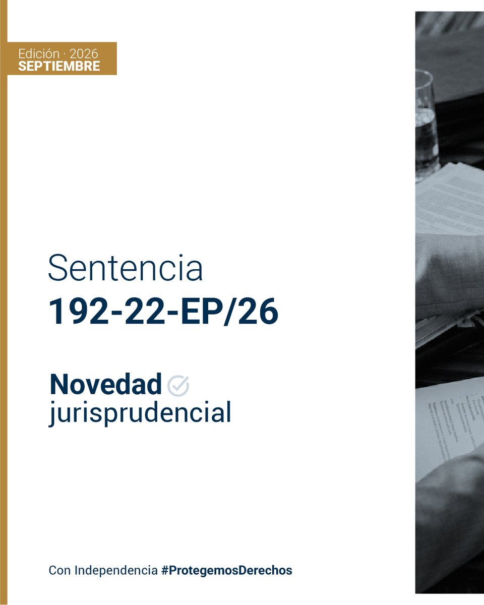 CorteConstEcu's tweet photo. #NovedadJurisprudencialCC | La Corte Constitucional determinó que se vulneró la garantía del juez competente al resolver judicialmente una controversia que debía ser conocida en sede arbitral. 

👉🏽 Sentencia 192-22-EP/26: https://t.co/Ck21P8zVBG https://t.co/6O4LUSo0PE