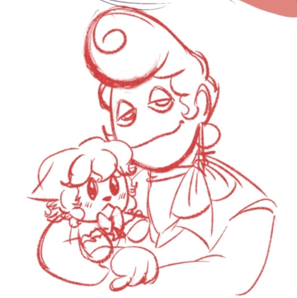 bitteraqqle's tweet photo. I drew them like they're in a family photo 😭
(That little plush that beta is holding is may, bam's self insert!!)
#whtwt #Welcomehome #yumeship #betawally #starcross https://t.co/2yc0i27m3r