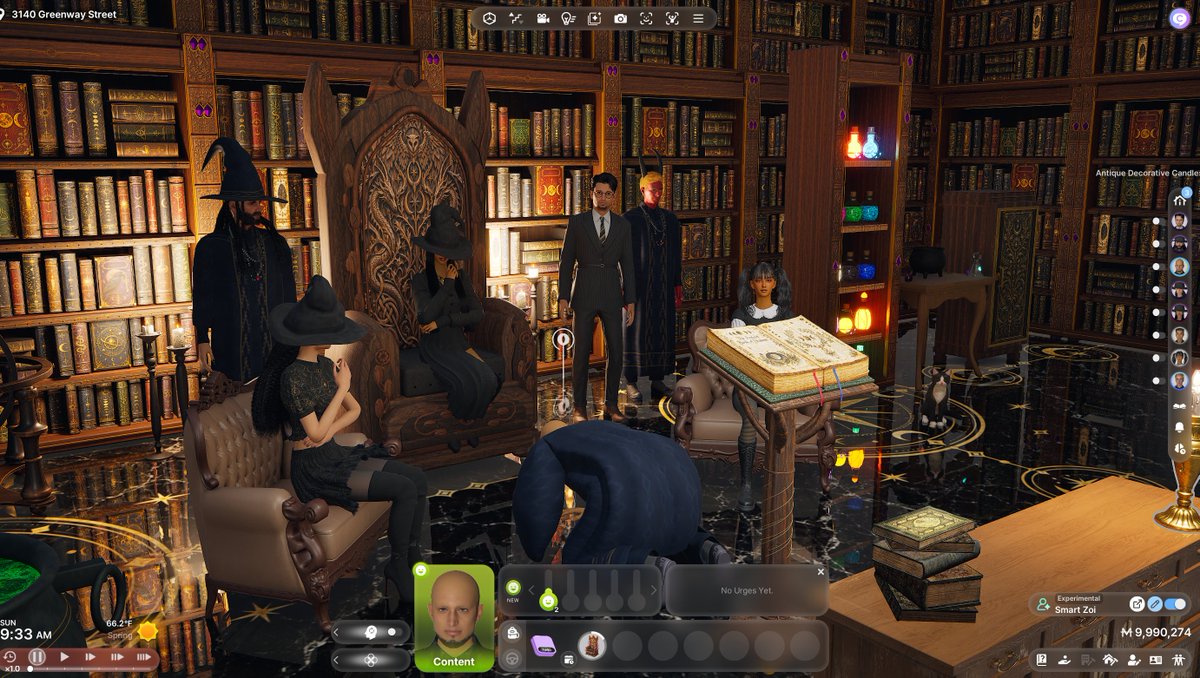 InzoiAgeOfMagic's tweet photo. In Inzoi Age of Magic's GIANT (Covens Update) There will be:

1. Functional Magic Schools
2. A Complete Coven System (up to 20 witches)
3. Tons of new spells and Interactions. 
4. Big Update to demon system and appearance
5. Wizards Robes and Witch's Hats
6. Updates textures for books
7. New Functional Objects w/ Magical Effects: Supreme Throne. New Bookshelves with variants, Potion Shelves.  
#Inzoi #Sims4 #Magic #Witch #School #AgeOfMagic #Coven