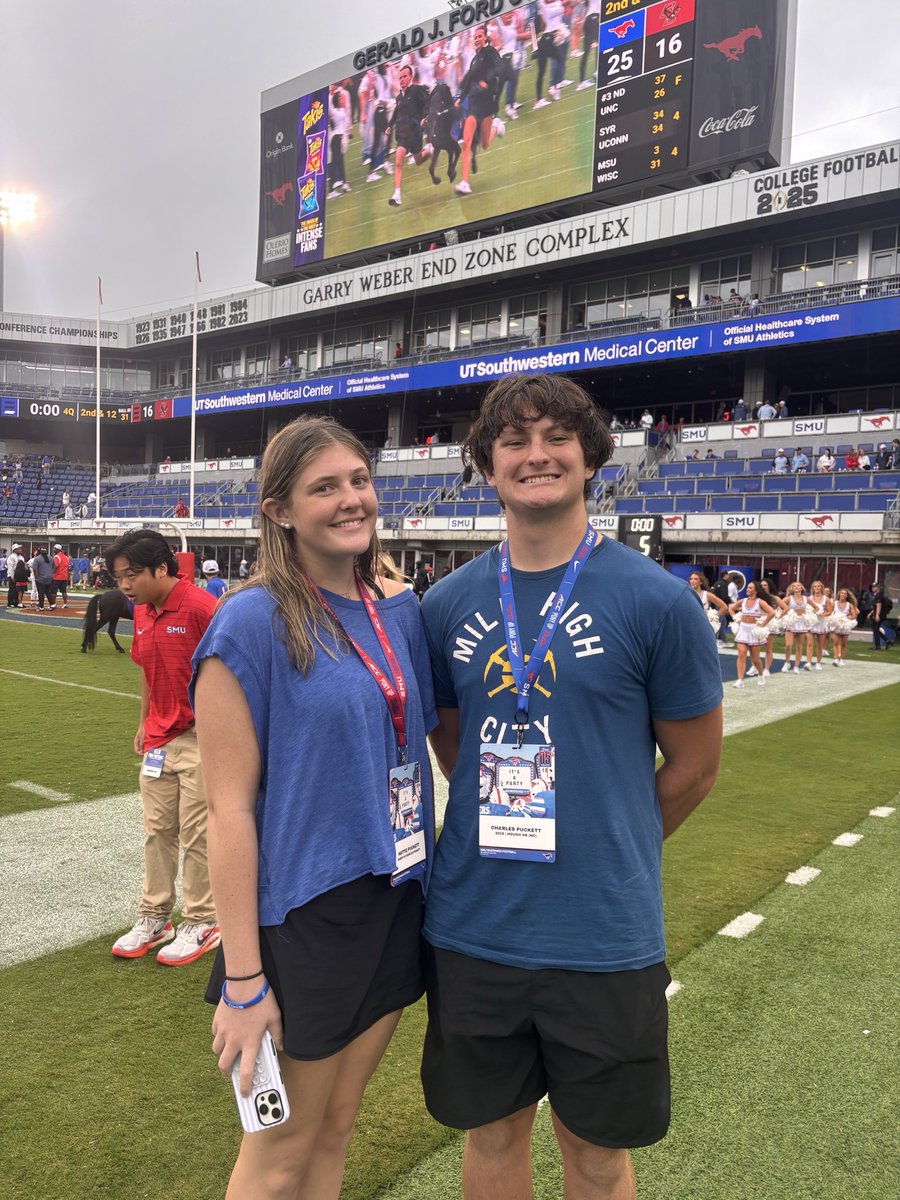 charlespuc12634's tweet photo. Enjoyed another visit with @SMUFB yesterday.  Great to catch up with the program and see a W!  Appreciate the hospitality @mrfootballwait @CoachMesser_ @CoachMoCrum @DeShawnBaker25 @SC_DBGROUP @CoachByrd_ @HoughFB @HoughAthletics https://t.co/UcFZbUwT2E