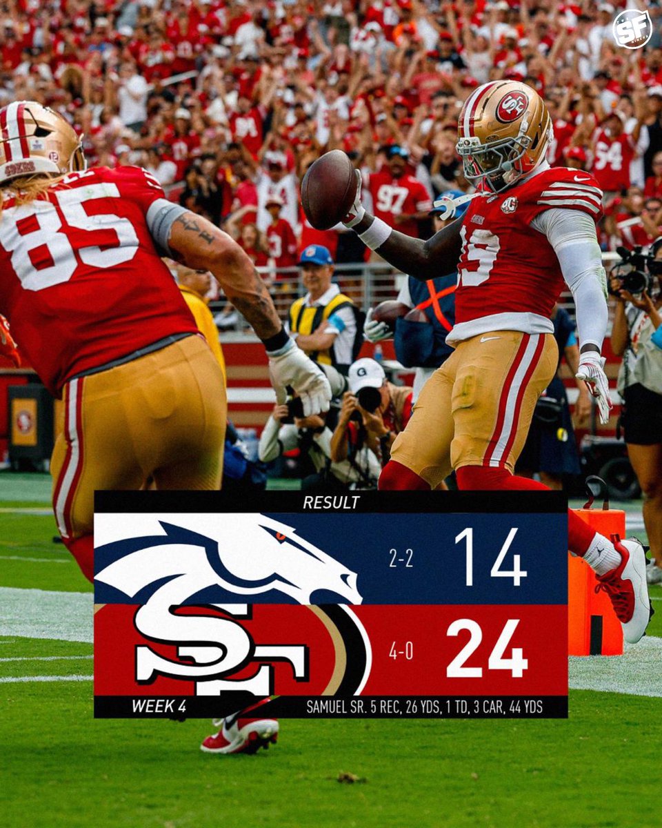 TheSFNiners's tweet photo. 49ers are 4-0 https://t.co/05Yb6X6VlY