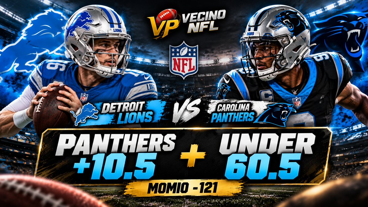 ElVecinoPicks's tweet photo. 🚨 SNF.

Detroit tiene muchos problemas en su defensiva.
Su secundaria no detiene a nadie.
Carolina, en cambio, está moviendo la pelota: 1,178 yardas en 3 juegos, la 2ª mejor cifra inicial en la historia de la franquicia.

🐆 Panthers +10.5
🔻 Under 60.5
PARLEY -121 https://t.co/XEwQw8wKO0