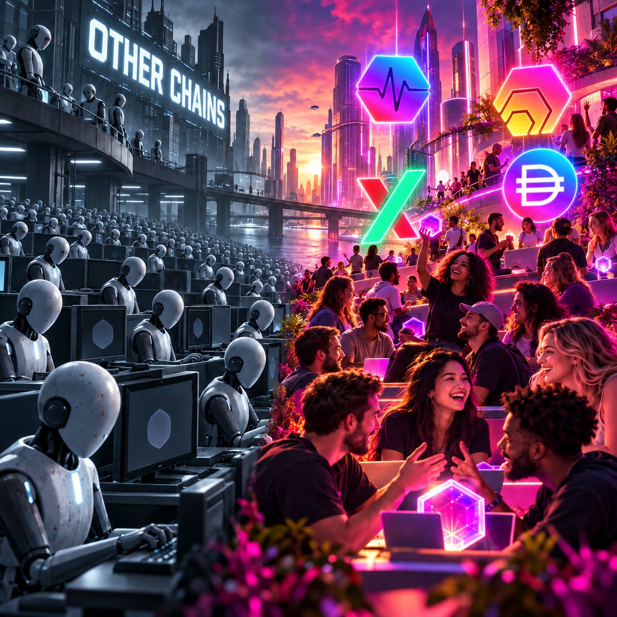 RHPharaoh's tweet photo. Other chains communities feel like NPCs, everything looks scripted, nothing organic. Am I the only one who sees it?! 

$PLS $PLSX $HEX https://t.co/BzDLgAGE0z