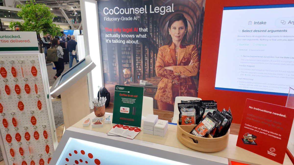 thomsonreuters's tweet photo. #ACCAM26, you think you know CoCounsel Legal. Think again.

Everything has changed. Rebuilt from the ground up, it's the only AI that reasons from authoritative Westlaw content, trusted Practical Law guidance, and your organization's own knowledge. This is Fiduciary-Grade AI™ built to the standard in-house legal teams demand.

If you're in Boston, join us in the Learning Lab tomorrow at 12:45 pm for 'Not All AI Is Created Equal, Especially for Legal Work. Meet the New CoCounsel Legal' with Alex Blanchard, Global Head of Commercial Litigation at Thomson Reuters. 

📍 Booth 511 and Learning Lab, Exhibit Hall
 🔗 Plan your visit: https://t.co/w5Z9RLrptq