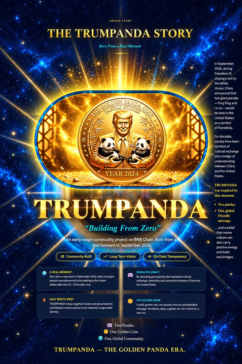 TRUMPANDAS's tweet photo. $TRUMPANDA 不错过任何一个机会，不抱怨当下一切，经历过风暴才能迎接更好的未来，为每一枚$TRUMPANDA的持有者承担自己的使命，未来终将可期前途终将璀璨 https://t.co/nTlSAnmvY3