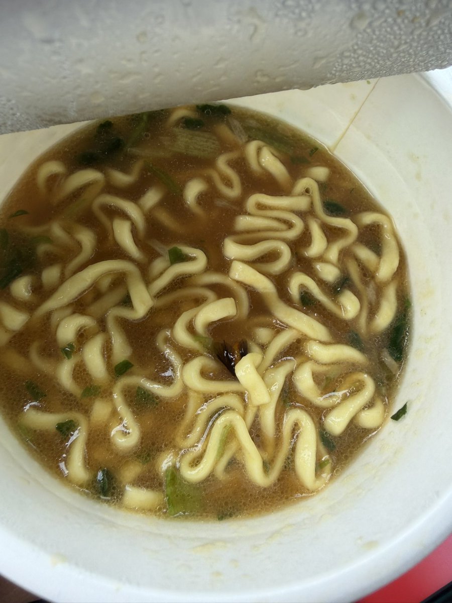 Be_Hizashin's tweet photo. コンビニでカップラーメン食べようとしたら
虫が入ってたんだけど
キッツ https://t.co/jmmQdkMzxI