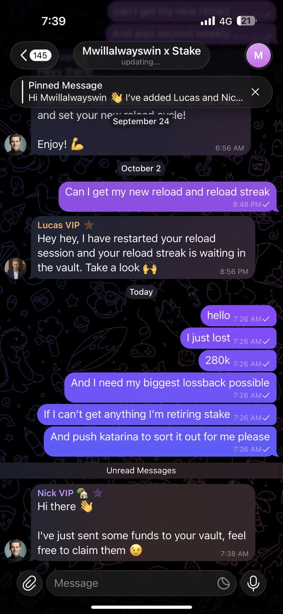 ihateanatomy23's tweet photo. I just lost 300,000 usd on @Stake , and my host rewarded me 500usd telling me feel free to claim. 
How can out of all the tier list I see stake is on S tier with no REASON?

@paulwinnacom 
Resolved a 120k usd issue today and issued swift full withdrawals for my action.

@DuelbitsJoe 
Tried his best to solve an issue I had on the site, sent me loss back and even a marker so I can double down.

@StakeEddie 
Is by far the coolest casino owner in the gambling industry I can get hyped from visually seeing him like and comment on my post occasionally. But smaller size gambler like us literally have no attention by them, how much longer will this issue withstand and will this slowly be the nibbling of stakes position in the industry…