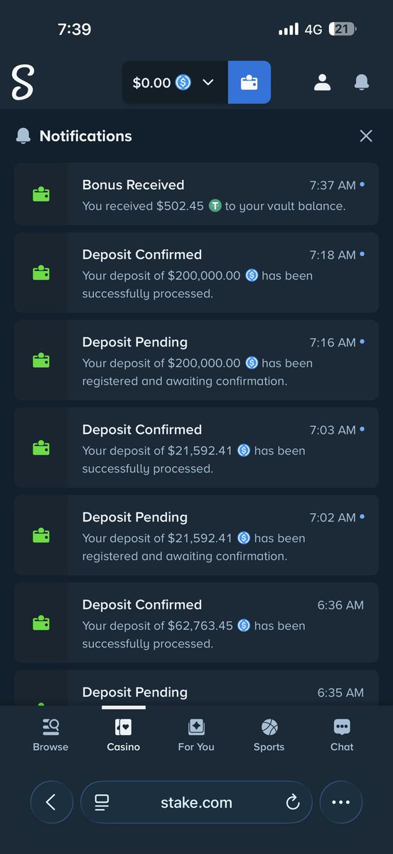ihateanatomy23's tweet photo. I just lost 300,000 usd on @Stake , and my host rewarded me 500usd telling me feel free to claim. 
How can out of all the tier list I see stake is on S tier with no REASON?

@paulwinnacom 
Resolved a 120k usd issue today and issued swift full withdrawals for my action.

@DuelbitsJoe 
Tried his best to solve an issue I had on the site, sent me loss back and even a marker so I can double down.

@StakeEddie 
Is by far the coolest casino owner in the gambling industry I can get hyped from visually seeing him like and comment on my post occasionally. But smaller size gambler like us literally have no attention by them, how much longer will this issue withstand and will this slowly be the nibbling of stakes position in the industry…