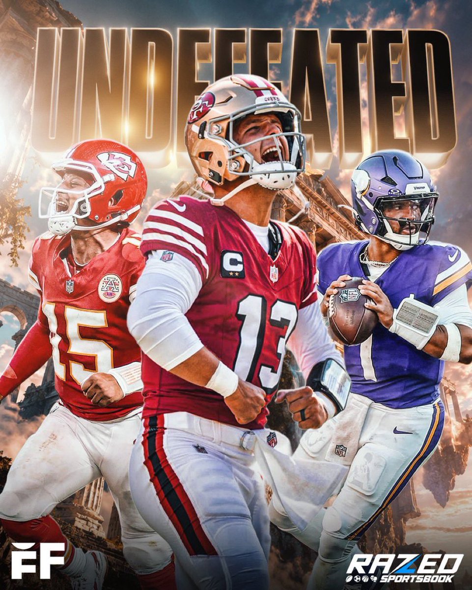 OurSf49ers's tweet photo. The 49ers are one of 3 undefeated teams left after week 4 ‼️

▫️49ers 
▫️Chiefs 
▫️Vikings https://t.co/9YQT2sqI8U