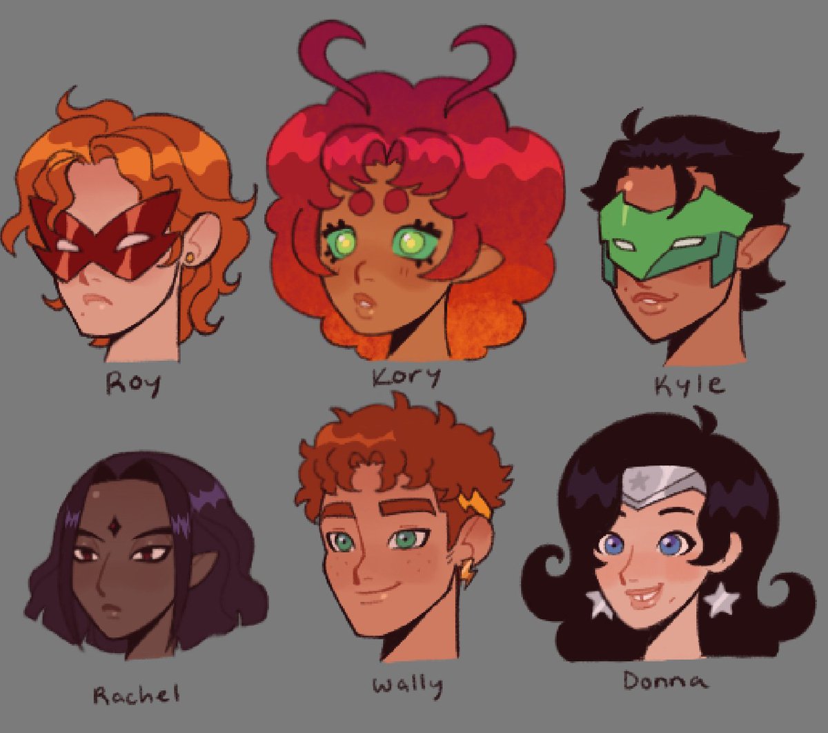 lilcrumbl's tweet photo. Stylized Teen Titan Cuties + Maskless ver .

[ #DC AU ] https://t.co/KknFBDC3Ut