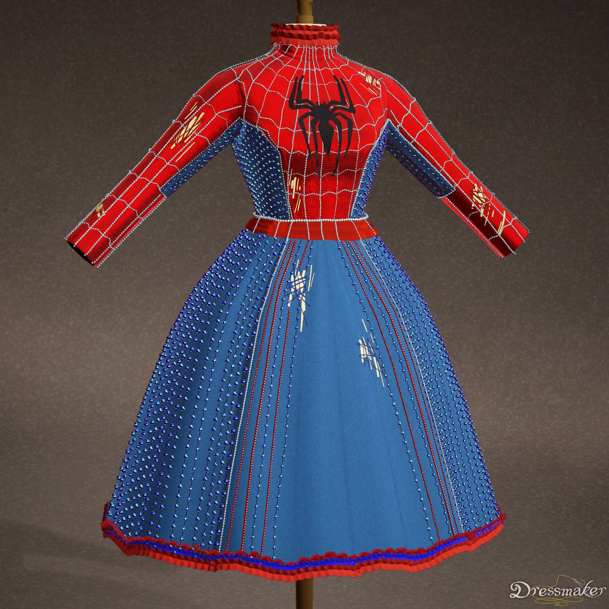Celjii's tweet photo. Torn Spider-Man dress 🕷️
#Dressmaker https://t.co/58gnVqKQJ0