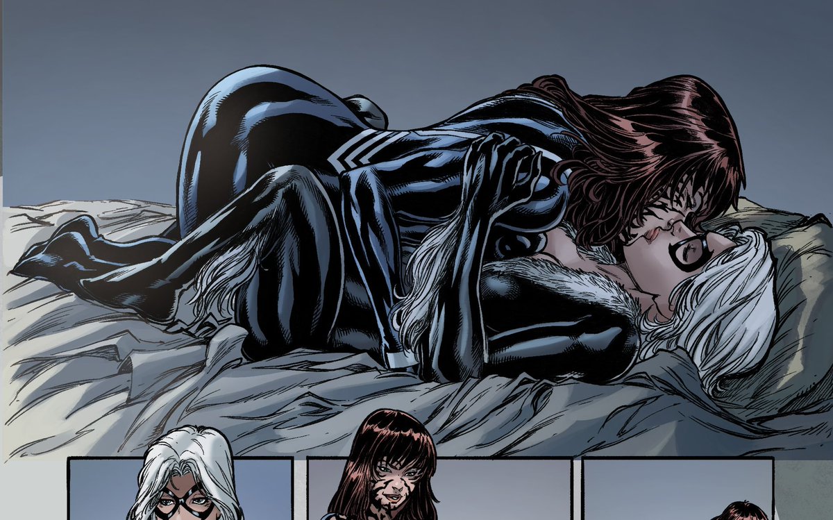 SampleguyComics's tweet photo. Dang, VenoMJ and Black Cat got freaky. https://t.co/k42dcp1auE