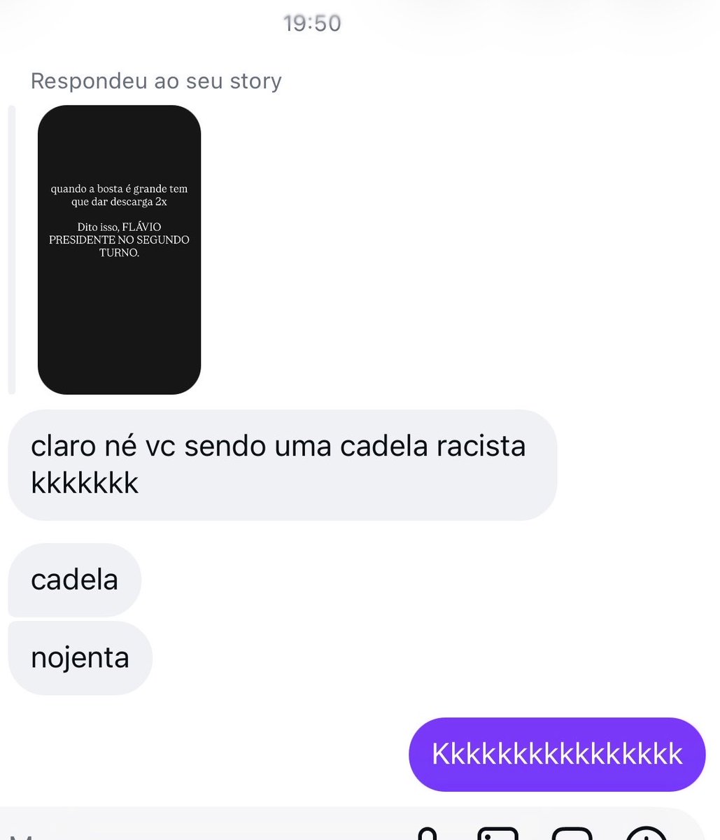niccolyahmad's tweet photo. Postei apoio ao Flávio

Petista mais fraco na minha dm: KKKKKK
não são vocês a favor da liberdade de expressão? https://t.co/FFDnqIQtLz