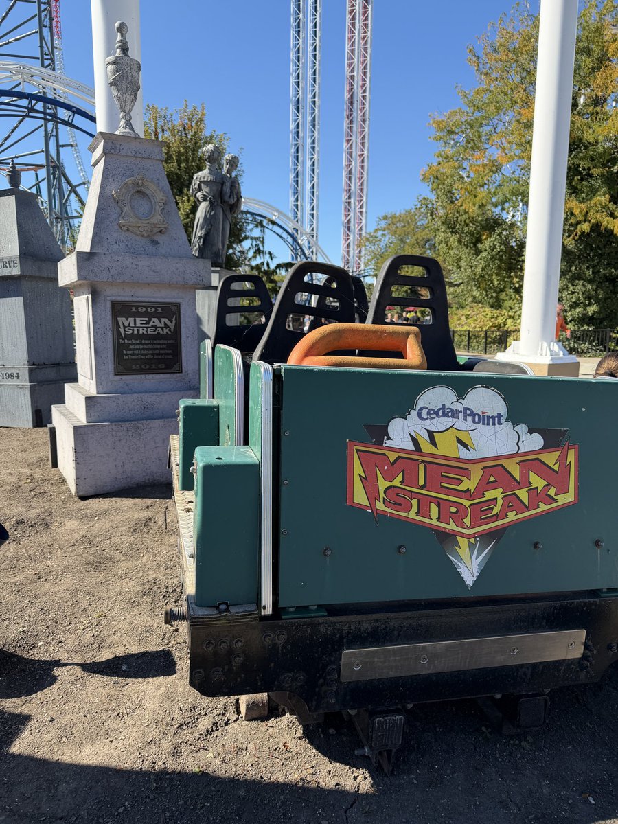 coasterstudios's tweet photo. My first time at @cedarpoint Halloweekends!

Love all the retro ride vehicles and gravestones for past attractions. The new Diablo house is LEGIT. Like… actually HHN level good. 

Crowds of course are super high but the vibes are great! Awesome time. https://t.co/UF83REoGJt