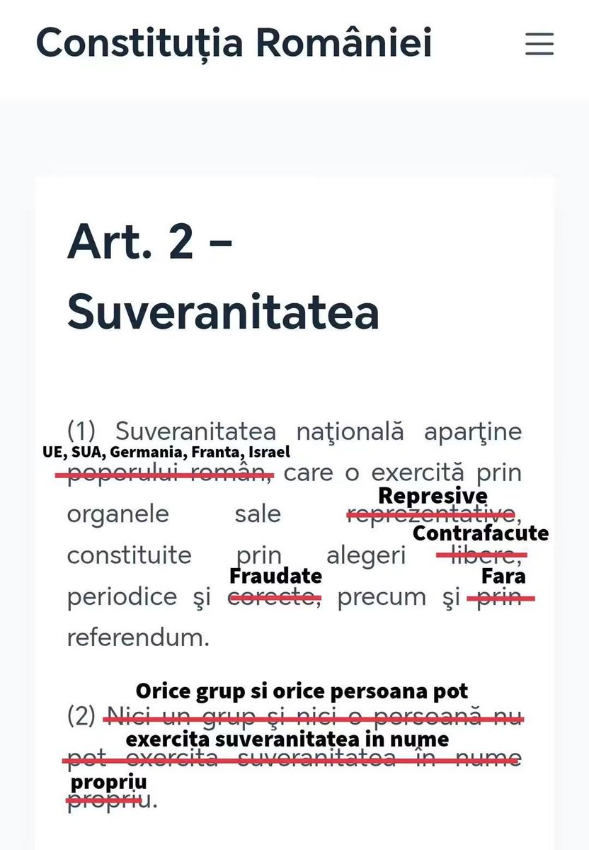 Alex41pr's tweet photo. Constituția neo-marxistă aprobată de șefii de la Bruxelles, Corporații și Instituțiile Financiare. https://t.co/8R6Lsyl2Sn