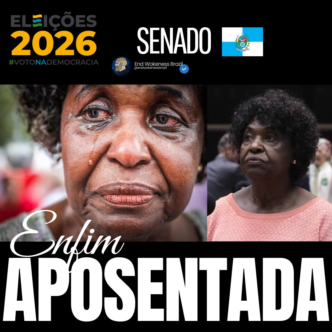 EndWokenessBR's tweet photo. Benedita da Silva!  Vai descansar, pare de destruir o Brasil. #Eleições2026 #Eleições https://t.co/cAnqSAL1P0
